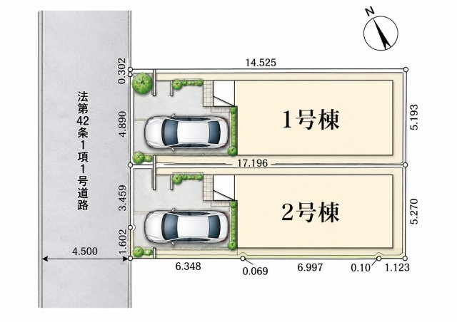 【区画図】 | グリーンライン「高田」新築戸建