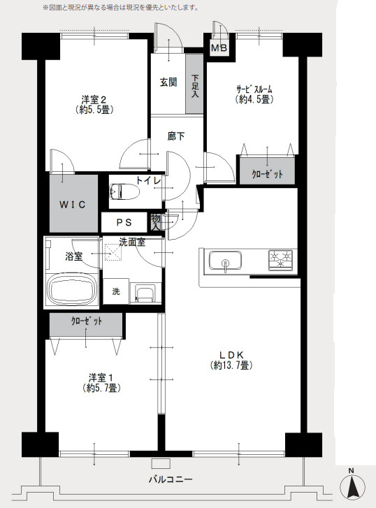 クレスト藤沢の間取り