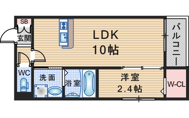 Louis Apartment豊中蛍池ウエストの間取り