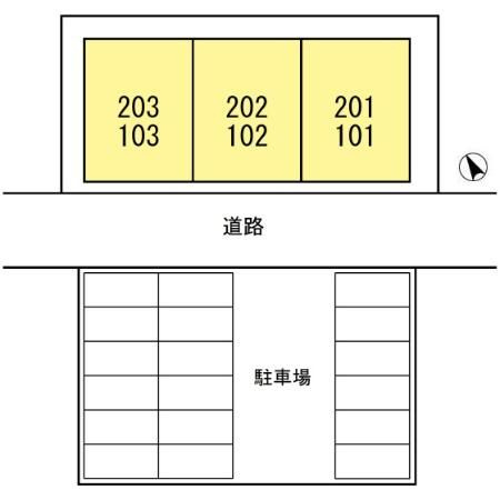 コンフォート北今沢の区画図
