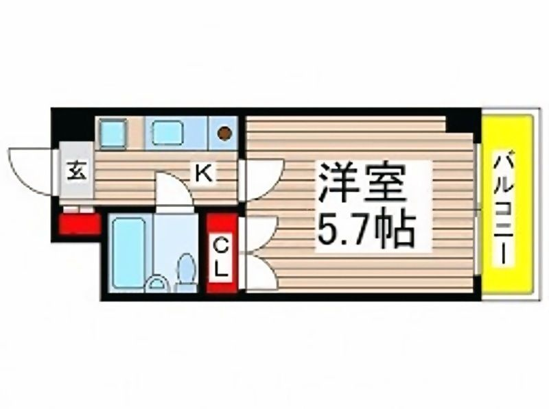 千葉市花見川区検見川町３丁目の賃貸マンションの間取り