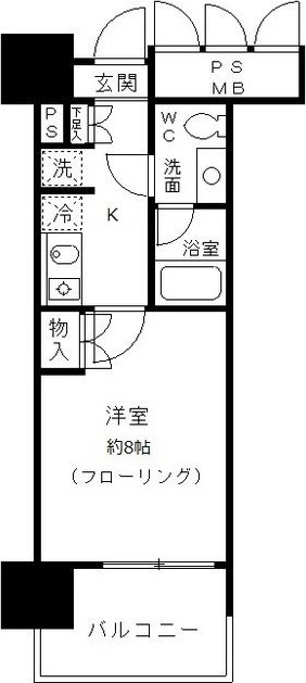 フォンテーヌ芝浦の間取り|間取りです。