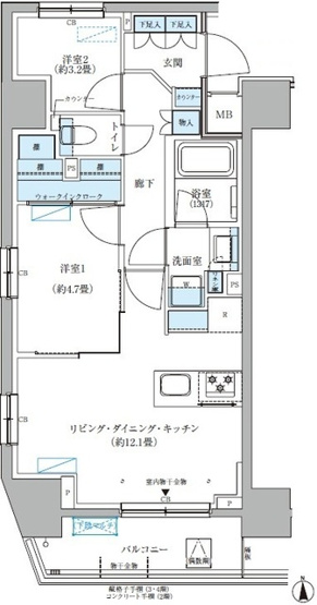 【間取り】 | パークアクシス大森山王