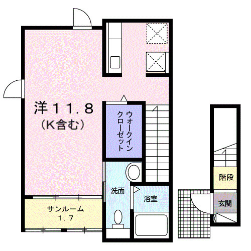 カーサ　ズッカの間取り