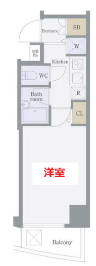 【間取り】 | パークウェル五反田 | お部屋の間取りです。