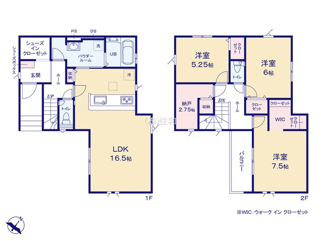 富士見市諏訪２丁目の新築一戸建の間取り