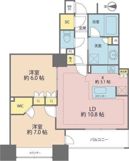 ライオンズ四谷タワーゲートの間取り|ライオンズ四谷タワーゲート