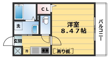 フラッティ天神川三条の間取り