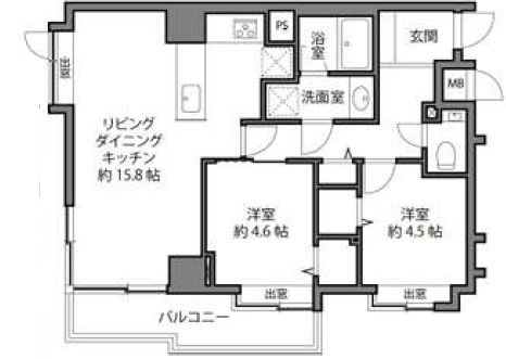 ウイン麻布十番ハラビルの間取り