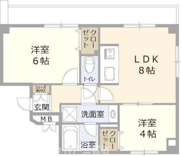 藤和シティホームズ三宮北の間取り