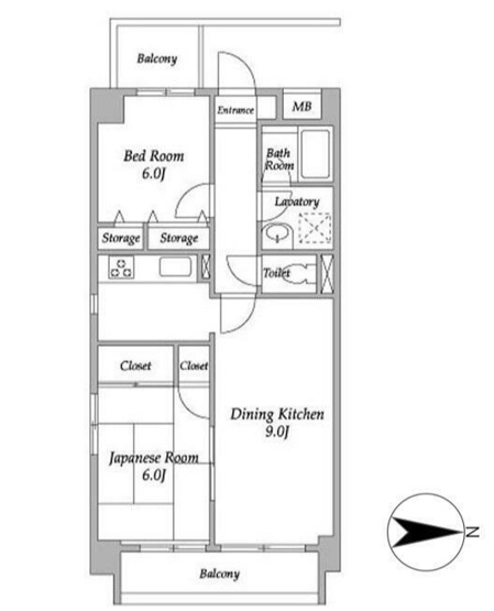 【間取り】 | ラフィネ武蔵小山