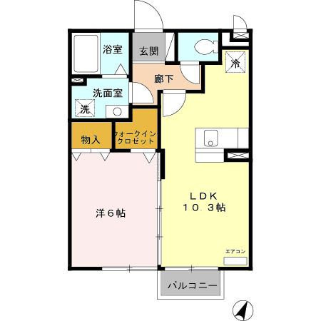 グランシャリオ 弐番館の間取り|使い勝手の良い間取りです♪