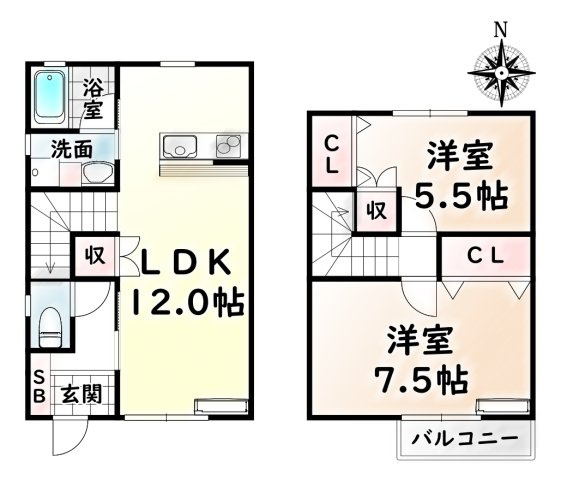 【間取り】 | クラ平郷Ａ棟【名古屋市・戸建て】