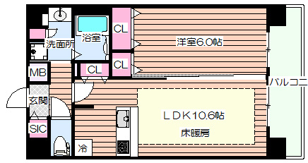 【間取り】 | プレサンス天満橋アンジェ