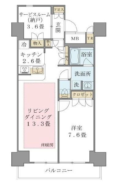 Ｂｒｉｌｌｉａ　ｉｓｔ　東雲キャナルコートの間取り|間取りです。