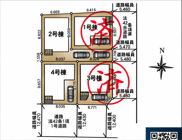 戸田市笹目南町第９ 4号棟の区画図