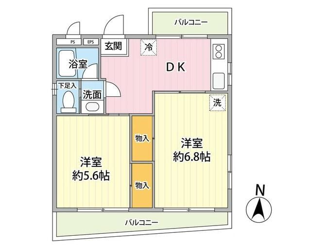 グリーンベルト北六番館の間取り