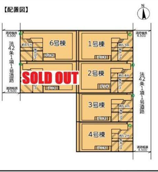 戸塚区上矢部町 新築戸建 4480万円の区画図