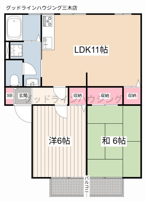 ウエストコートの間取り