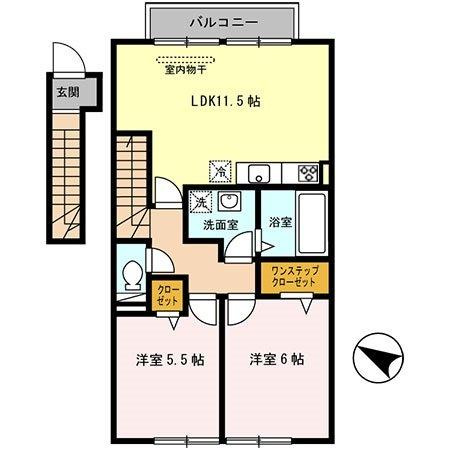 ローテローゼ恵比須の間取り