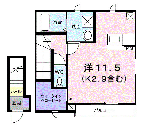 小平市仲町のアパートの間取り