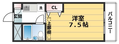 ヤングヴィレッジ嵯峨の間取り