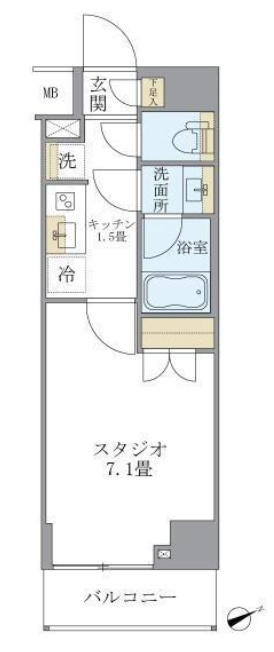 リージア中野新橋の間取り