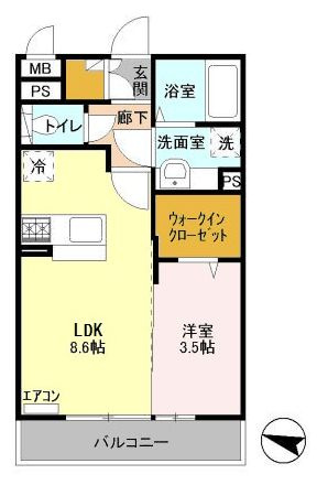 シェドゥーヴルの間取り