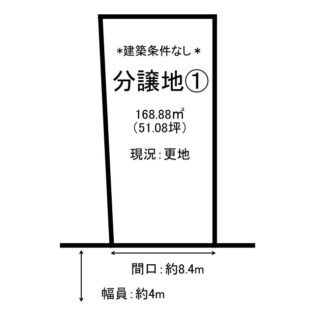 鳥取市浜坂3丁目分譲1号地の土地図