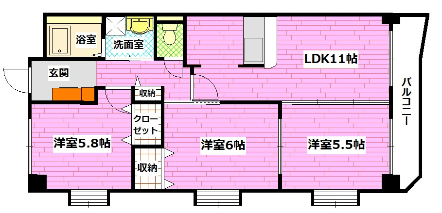 ベルドミール　ヤノの間取り