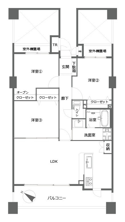 コアマンション下大利ネクステージの間取り|間取り