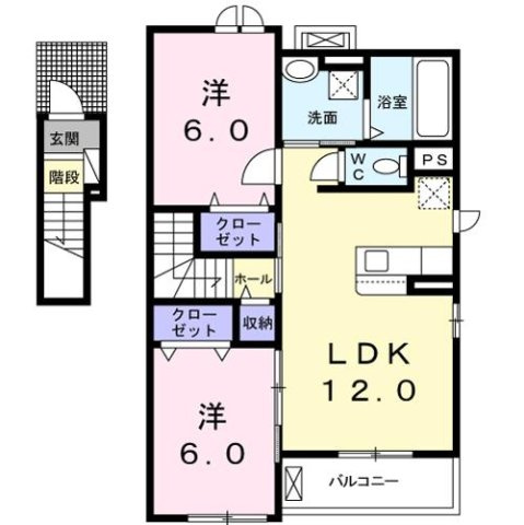 フリーデ　Ａの間取り