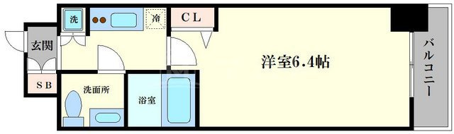 ジュネーゼグラン南堀江の間取り