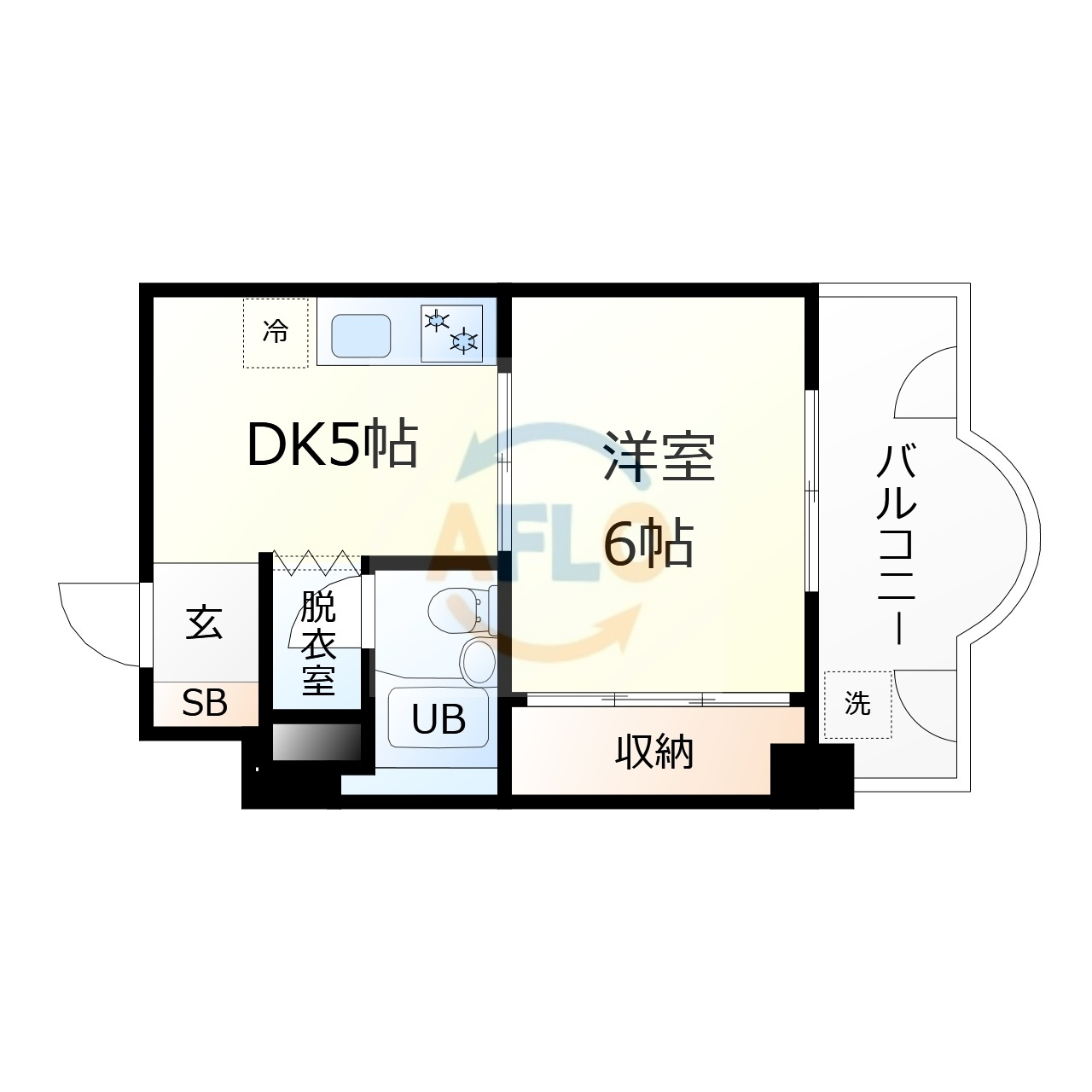 朝日プラザ末吉橋　中央小学校区の間取り|朝日プラザ末吉橋　間取り