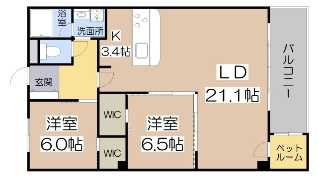 【間取り】 | クローバー・プレミア昭和町 | 1K