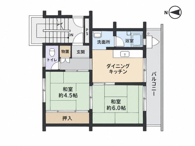 ビレッジハウス検見川3号棟の間取り|お電話でのご予約がスムーズです！