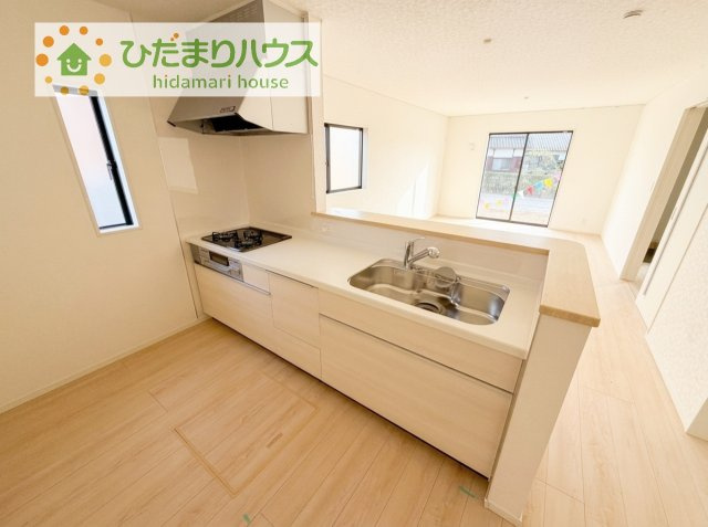 【キッチン】 | 常総市若宮戸第2　新築戸建　1号棟 | 料理をしながらでも、ご家族との会話を楽しめる対面式キッチン♪