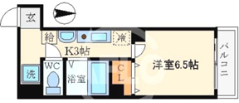 ドエル心斎橋の間取り|ドエル心斎橋　開放的な間取り