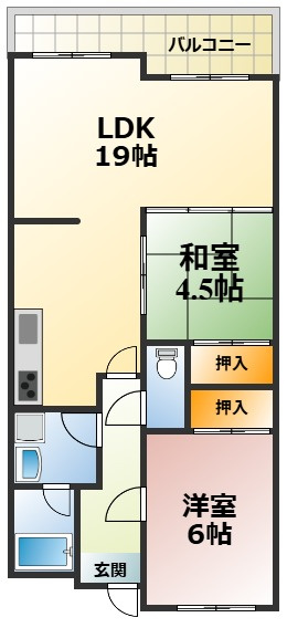 ラポール観音寺の間取り