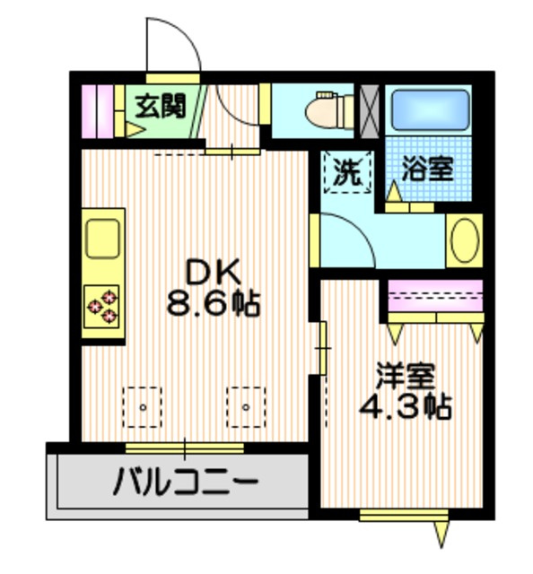 ＣＯＲＴＥＳＥ池上の間取り