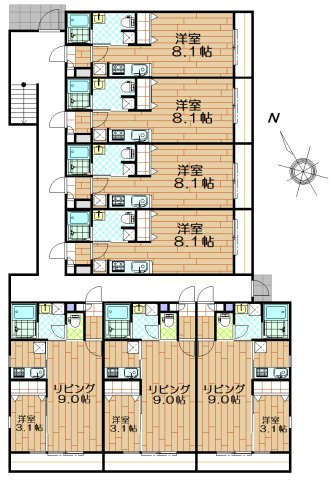 久喜市本町２丁目一棟売アパートの間取り