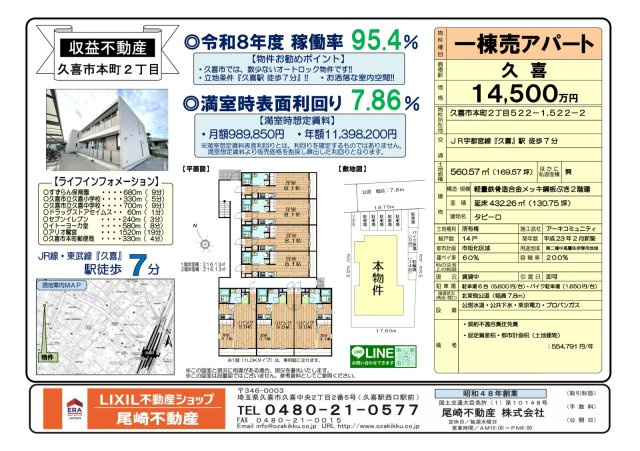 久喜市本町２丁目一棟売アパートのその他