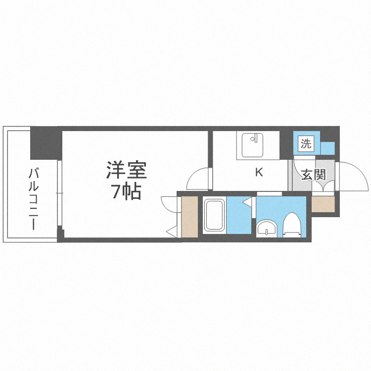 大阪市港区南市岡３丁目の賃貸マンションの間取り