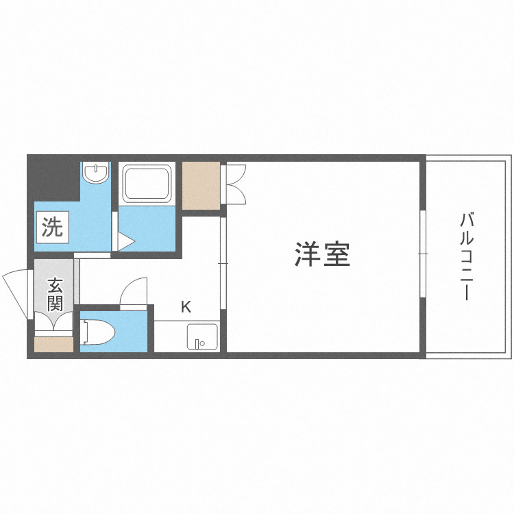 大阪市東淀川区東中島１丁目の賃貸マンションの間取り
