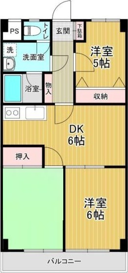 サンハイムの間取り|間取りです。