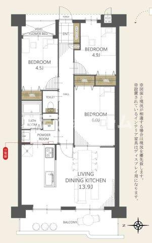 シャトー・サンパークスクエアの間取り|3LDKの物件です