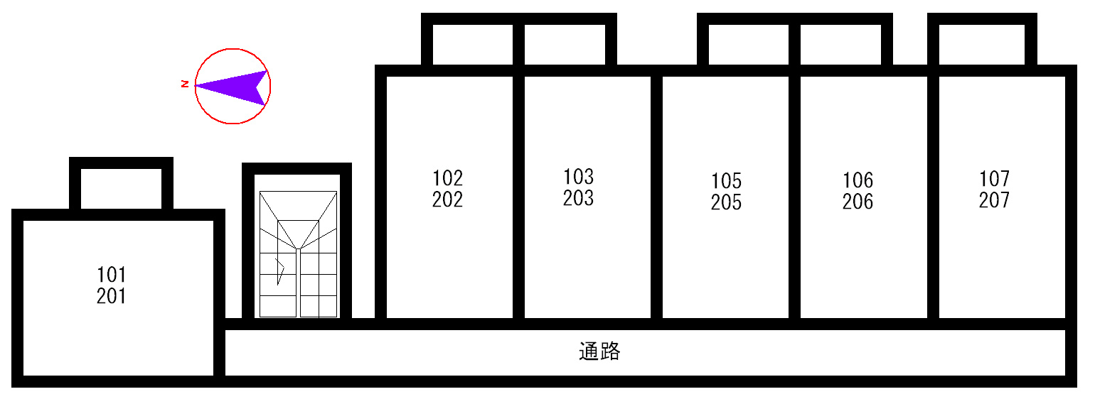 セジュール高見の区画図