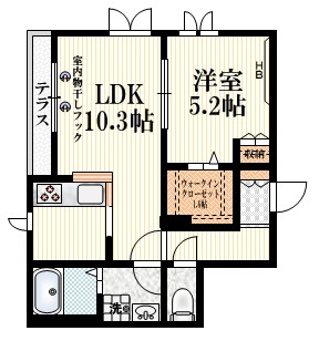 Ｃａｓａ ｄｅ ｌａ Ｆｒｏｎｔｅｒａの間取り|★大型ウォークイン収納あり♪窓の多い角部屋です★