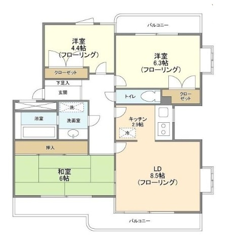 メゾン白亜館の間取り
