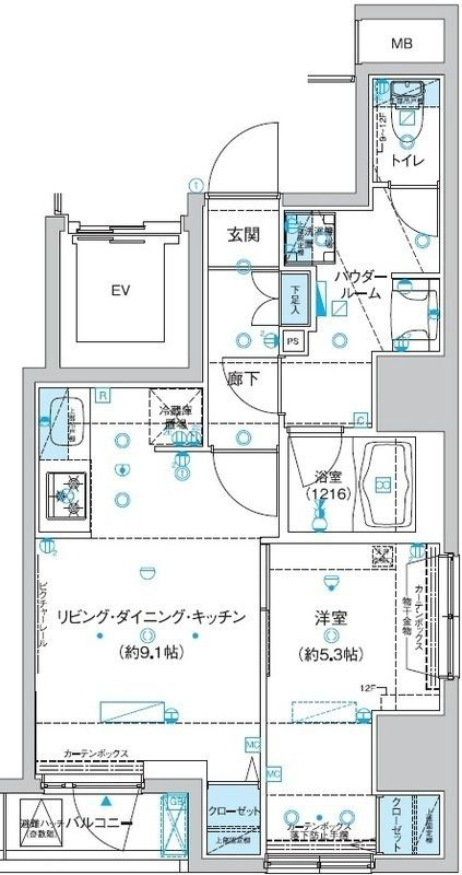 エストゥルース入谷の間取り|間取りです。